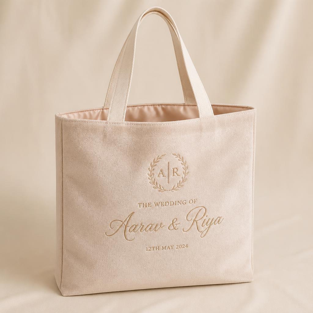 Luxury Wedding Souvenir Bag in Cream